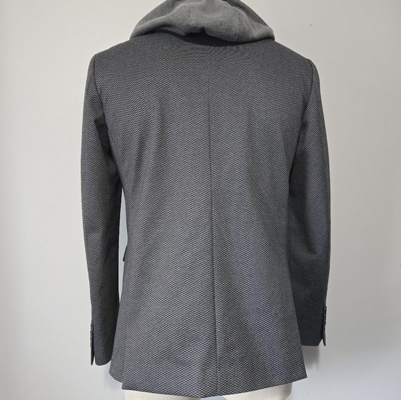 SOUL OF LONDON Grey And Black Blazer with Rwmovable Hoodie. Size 38R - Picture 6 of 16